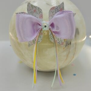 Floral Lavender Hair Bow for Kids